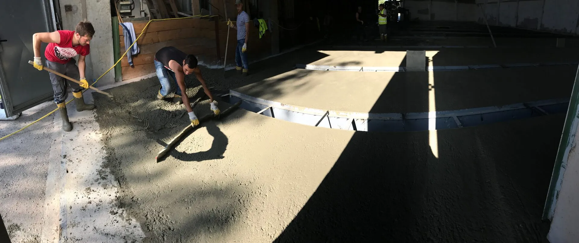 Verdichtung mit Rüttelbohle, Laser-Nivellement